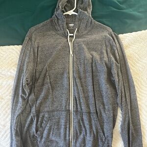 Old Navy Men's Heather Gray Zip-Up Sweater